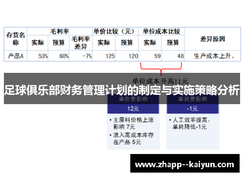 足球俱乐部财务管理计划的制定与实施策略分析 足球俱乐部财务管理计划的制定与实施策略分析